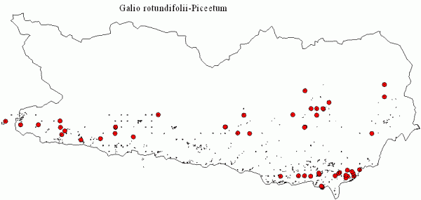 Verbreitung Galio rotundifolii-Piceetum